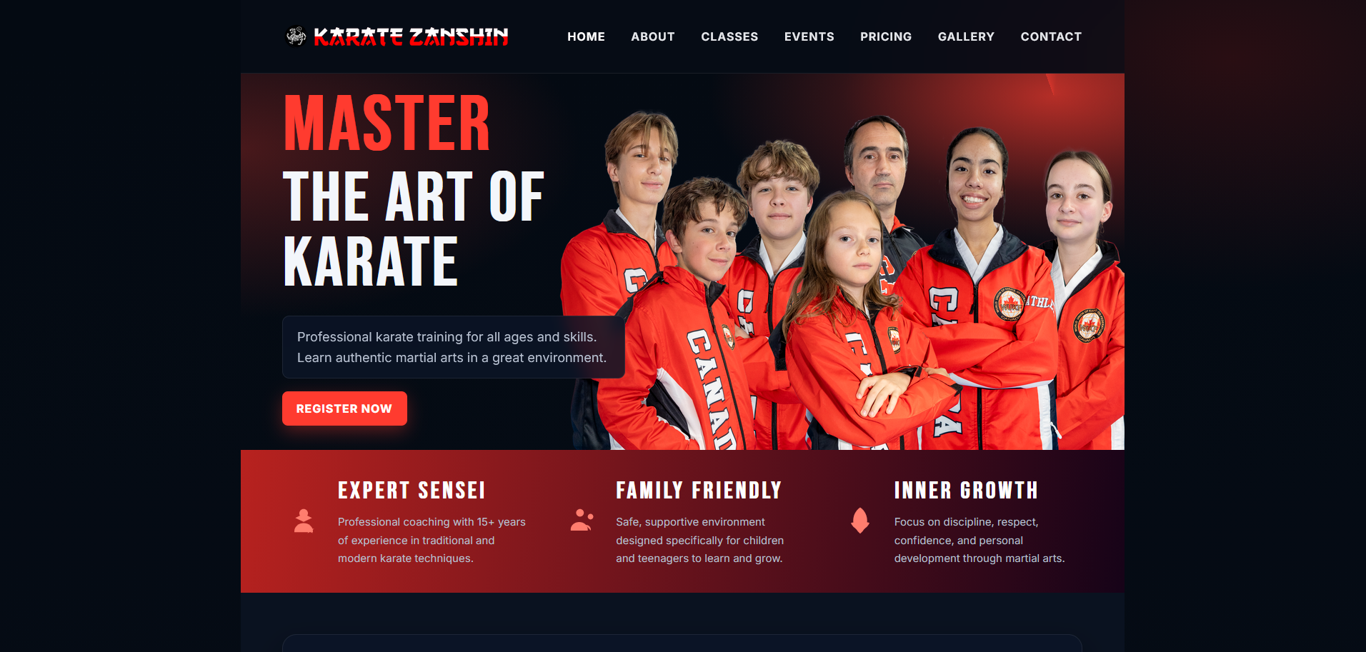 Karate Zanshin Academy Homepage
